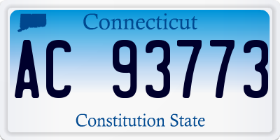 CT license plate AC93773