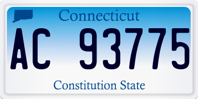 CT license plate AC93775