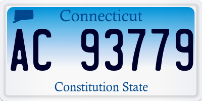 CT license plate AC93779