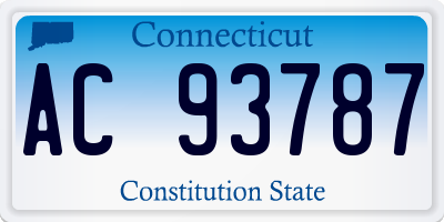 CT license plate AC93787