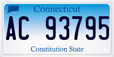 CT license plate AC93795