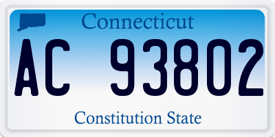 CT license plate AC93802