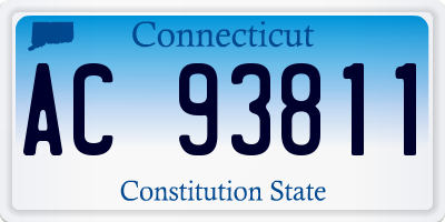 CT license plate AC93811