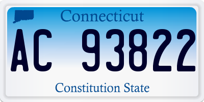 CT license plate AC93822