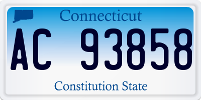 CT license plate AC93858