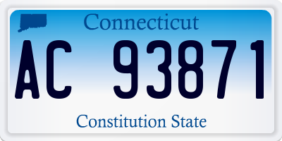 CT license plate AC93871