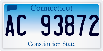 CT license plate AC93872