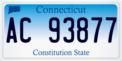 CT license plate AC93877