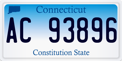 CT license plate AC93896