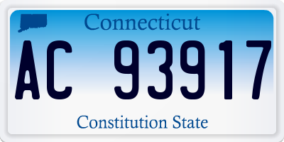 CT license plate AC93917