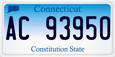 CT license plate AC93950