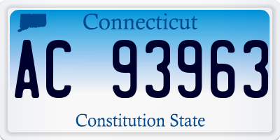 CT license plate AC93963