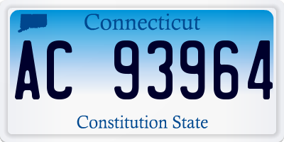 CT license plate AC93964