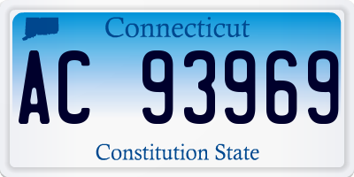 CT license plate AC93969