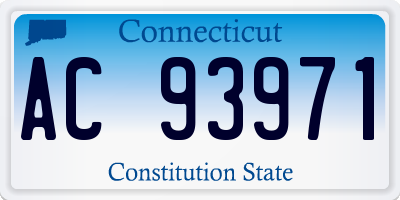 CT license plate AC93971
