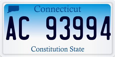 CT license plate AC93994