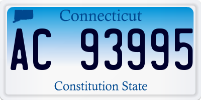 CT license plate AC93995