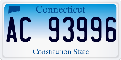 CT license plate AC93996