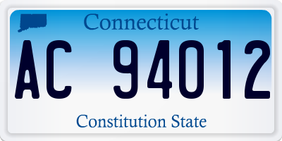 CT license plate AC94012