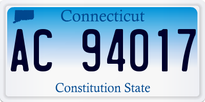 CT license plate AC94017