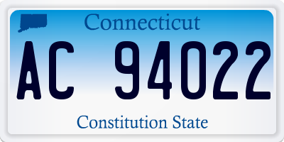 CT license plate AC94022