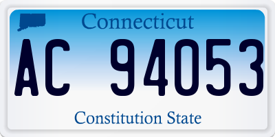 CT license plate AC94053