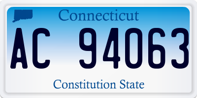 CT license plate AC94063