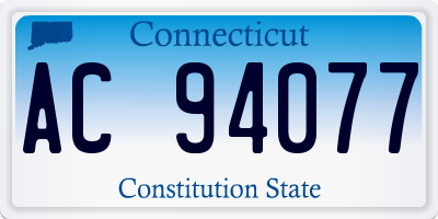 CT license plate AC94077