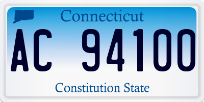 CT license plate AC94100