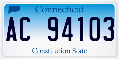 CT license plate AC94103