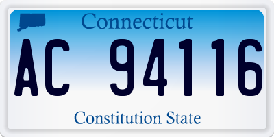 CT license plate AC94116