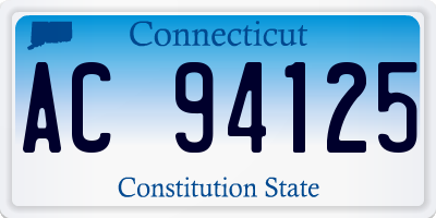 CT license plate AC94125
