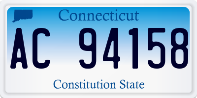 CT license plate AC94158