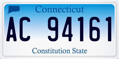 CT license plate AC94161