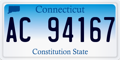 CT license plate AC94167