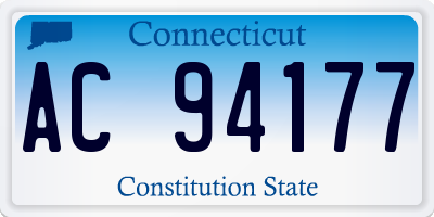 CT license plate AC94177