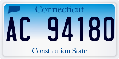 CT license plate AC94180