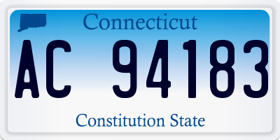 CT license plate AC94183