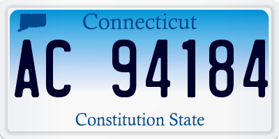 CT license plate AC94184