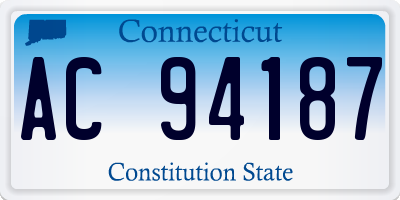 CT license plate AC94187