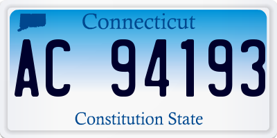 CT license plate AC94193