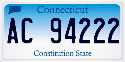 CT license plate AC94222