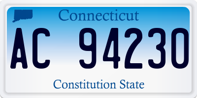 CT license plate AC94230