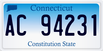 CT license plate AC94231
