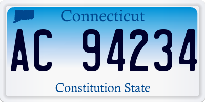 CT license plate AC94234