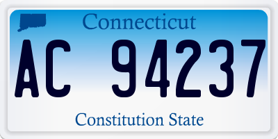 CT license plate AC94237