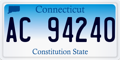 CT license plate AC94240