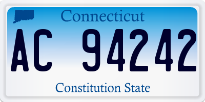 CT license plate AC94242
