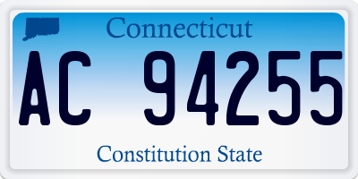 CT license plate AC94255