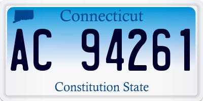 CT license plate AC94261